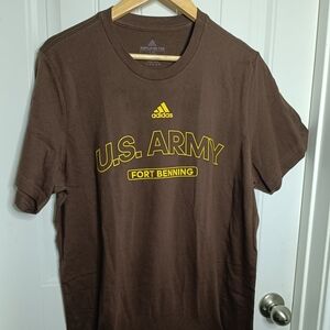 Adidas U.S. Army Fort Benning Brown Large Shirt Georgia